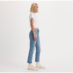 Levi’s Wedgie High-Rise Cropped Straight Jeans